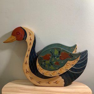 Hand Painted Duck Wood Wall Decor